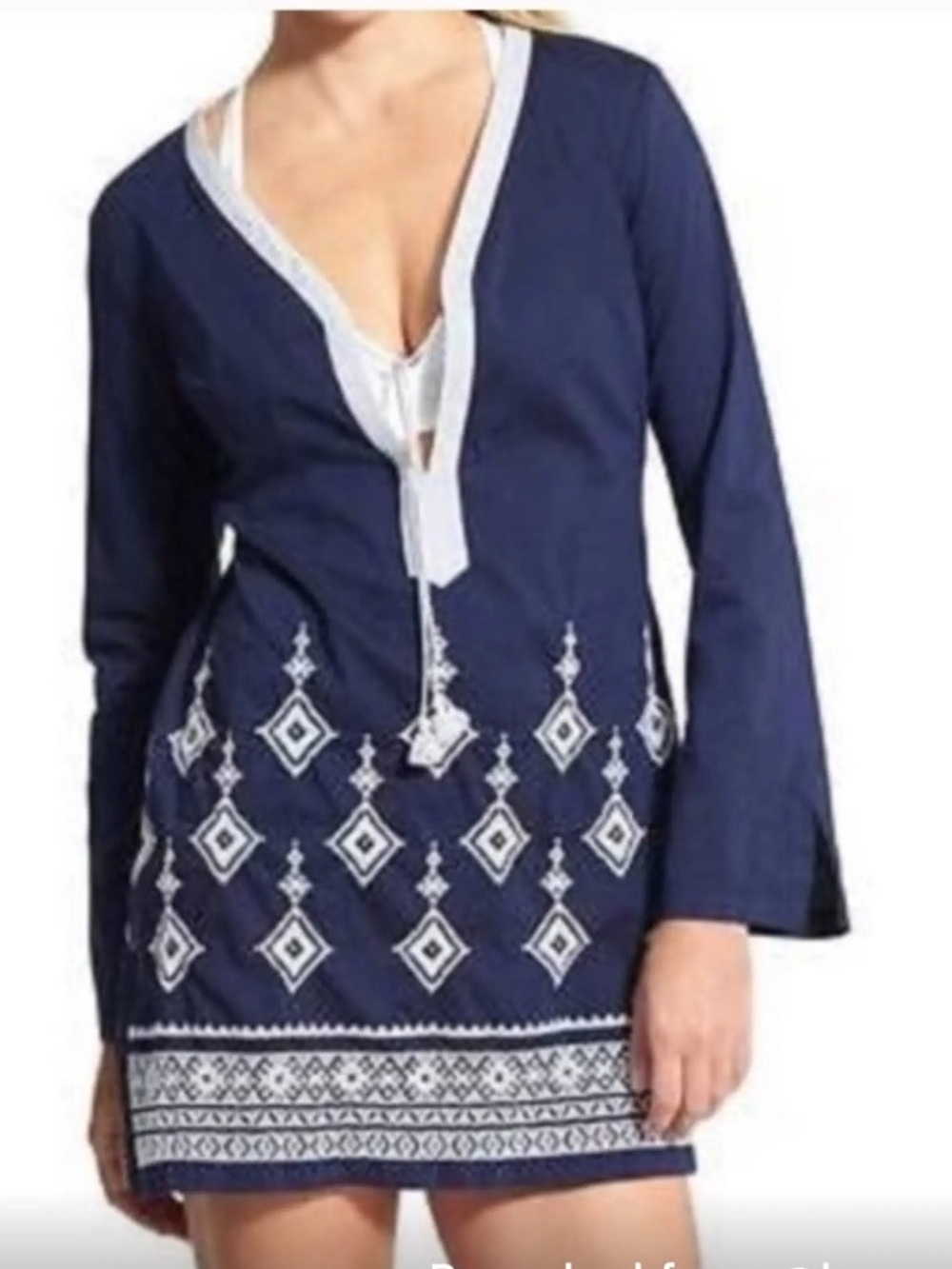 Athleta Desert Diamond Embroidered Tunic Top